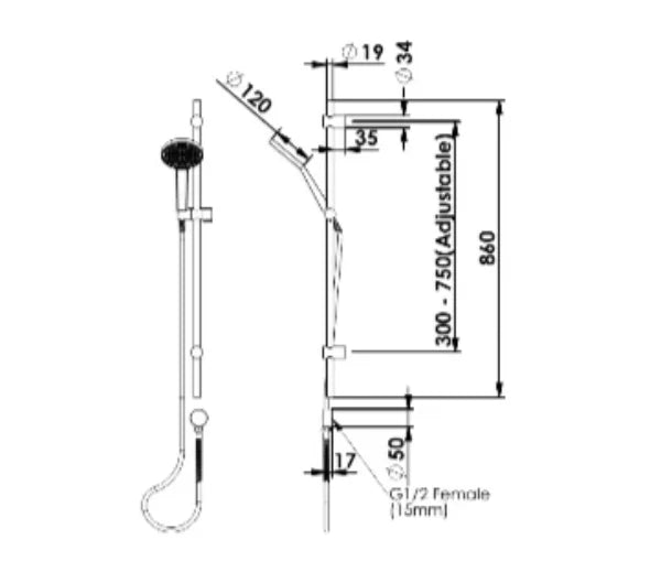 greens-glide-rainboost-rail-shower-spec-sheet