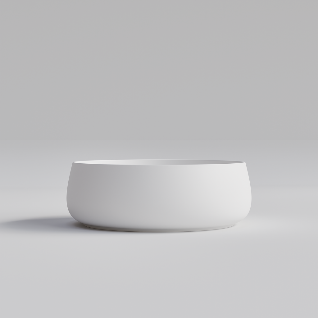 Villastone-opal-counter-top-basin-matte-white